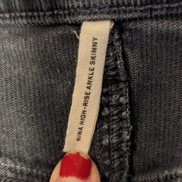 rag & bone Distressed Nina High Rise Ankle Skinny Raw Hem Corduroy Pants - Picture 4 of 7